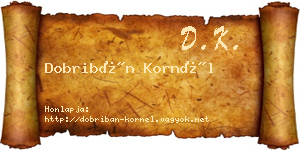 Dobribán Kornél névjegykártya